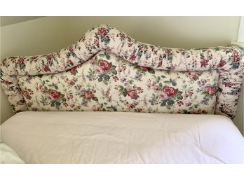 Custom Upholstered Chintz Queen Headboard