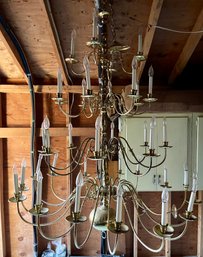 Vintage Monumental 36 Light Brass Chandelier