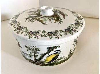 Sought After Portmeirion Covered Casserole Dish With Birds Of Britain By E. Donovan