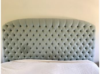 Custom Chesterfield Style Upholstered Tufted King Headboard