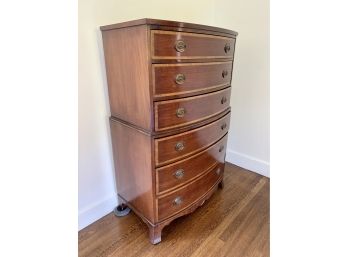 Antique Mahogany Tall Six Drawer Chest Dresser