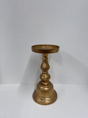 Gold Pillar Candle Holders Set Of 2