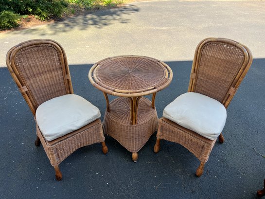 Wicker  Table And Chairs Set
