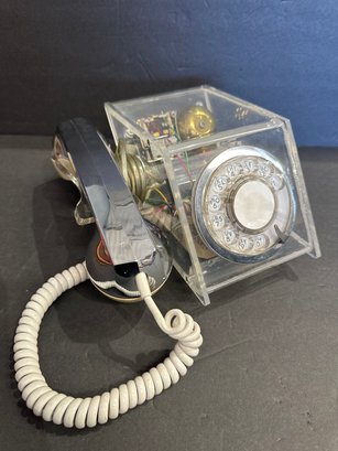 VINTAGE MOD 1970'S LUCITE TELEPHONE UNTESTED