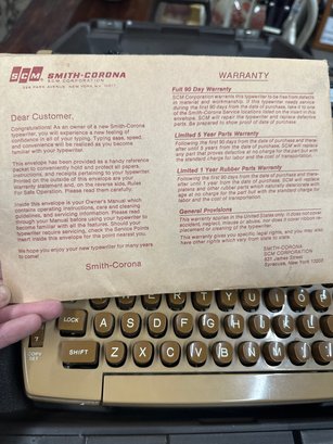 Smith - Corona Electric Type Writer