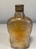 Vintage Golden Wedding Whiskey Liquor Bottles Full & Half Pint Schenley Carnival Glass
