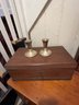 Candle Lovers Lot - Sterling Silver Ccandlestick Holders, Candle Box, And Candle Holder?