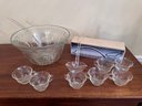 Punch Bowl Set With 7 Glasses