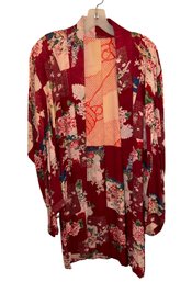 Vintage Japanese Silky Floral Kimono