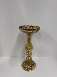 Gold Ball Candle Holders Set Of 6, 2 Sizes