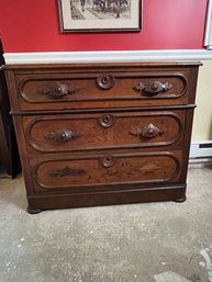 Vintage 3 Drawer Mahogany Dresser