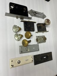 Lot Of Vintage Hardware Keyholes Door Knobs And More