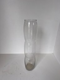 24' Curved Glass Vase Set Of 3 - 3 Lots