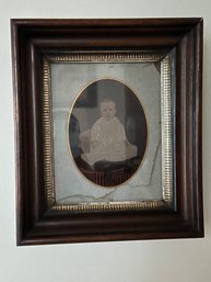 Framed  Tin Type Antique Child Portrait