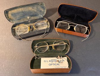 Lot Of Vintage Wireframe Eyeglasses Spectacles