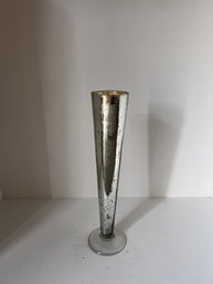 Silver Cone Shape Glass Vase Set Of 4 - 7 Lots