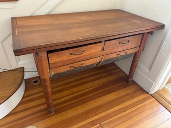 Antique Early 20th Century Possum Belly Baker's Table