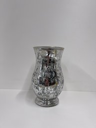 Silver Speckled Candle Holder/Vase  Set Of 2 - 2 Lots