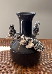 Decorative Bird Vase Black And White