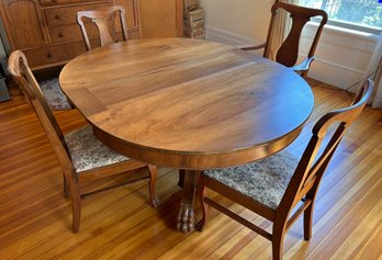 Vintage Extendable Dining Table And Chairs Set