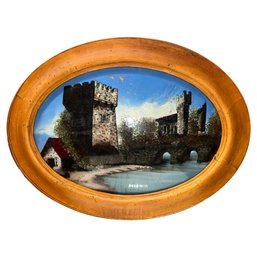 Framed Reverse Paint Clare Castle Unknown Artist