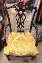 Vintage Georgian Style Yellow Wooden Chair