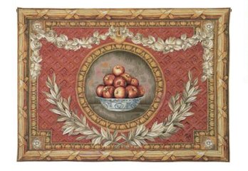 Vase Empire Red Floral Apple Bowl Tapestry And Rod