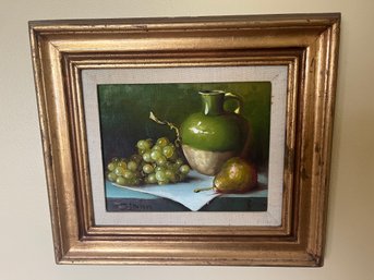 Vintage Still Life Oil Painting On Canvas - Signed Simon