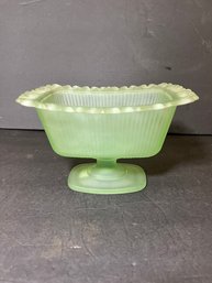 Pale Green Frosted  Candy Dish