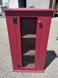 Farmhouse Pie Safe With Chicken Wire Cabinet