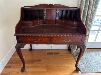 Lineage Leather Top Ball And Claw Mahogany Desk