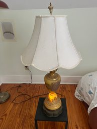 Vintage Ornate Table Lamp With Lighted Base