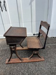 Vintage Childrens Desk And Chair