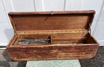 Wooden Toolbox With Tools