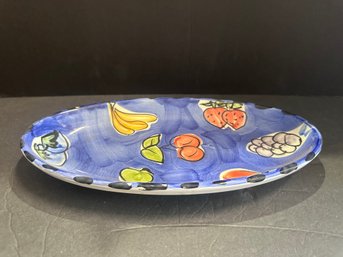 Italian Painted Fruit Serving Dish