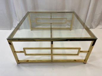 Gold And Glass Coffee Table