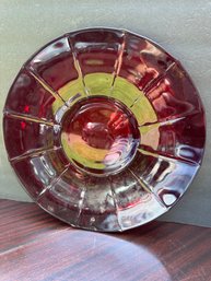 Red Cake Plate