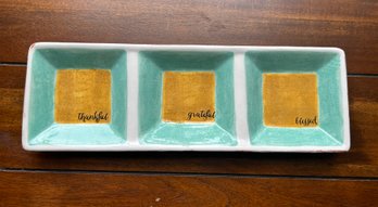 Charming Painted Giving Thanks Rectangle Platter