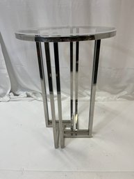 Metal Side Table With Acrylic Top - Lot Of 2 ( Andrew Needs To Make Second Top )