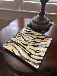 Gold And Black Zebra Plate