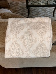 Pair Of Cream/Taupe Curtains