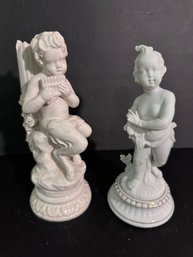 Cherub Bud Vase And Figurine