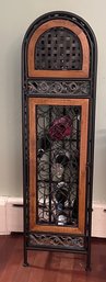 Metal And Wood Wine Cabinet