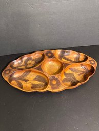 Carved Wood Serving Tray