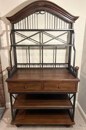 Buffet Storage Wine Rack With Glass Shelves