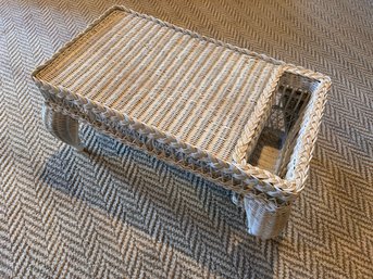 White Wicker Serving Tray