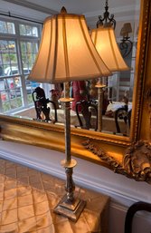 Pair Of Tall Ornate Gold Leaf Table Lamps