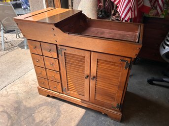 Rustic Vintage Ethan Allen Dry Sink With Copper Tray Heirloom Collection