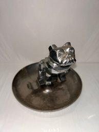 Two Metal Mack Truck Bulldog Ornament Ashtrays