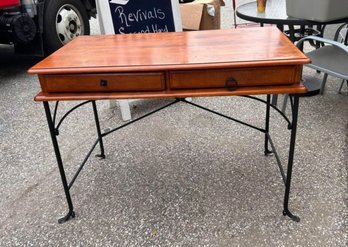 Wooden Table Console Desk With Drawers - Coaster Fine Furniture